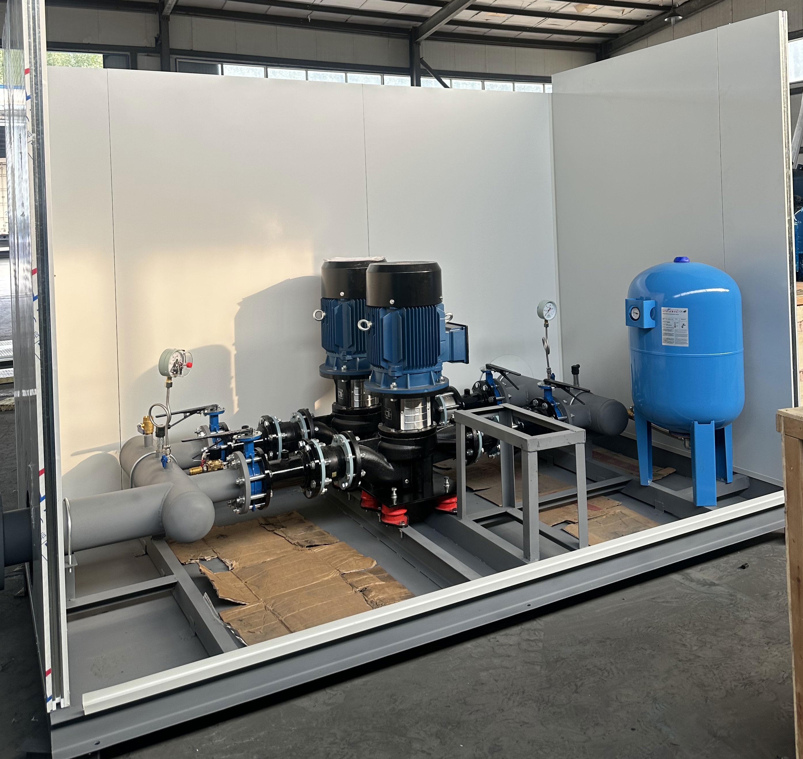 39.The-hydraulic-module-of-the-Jinan-heat-exchange-station-project-has-been-completed.